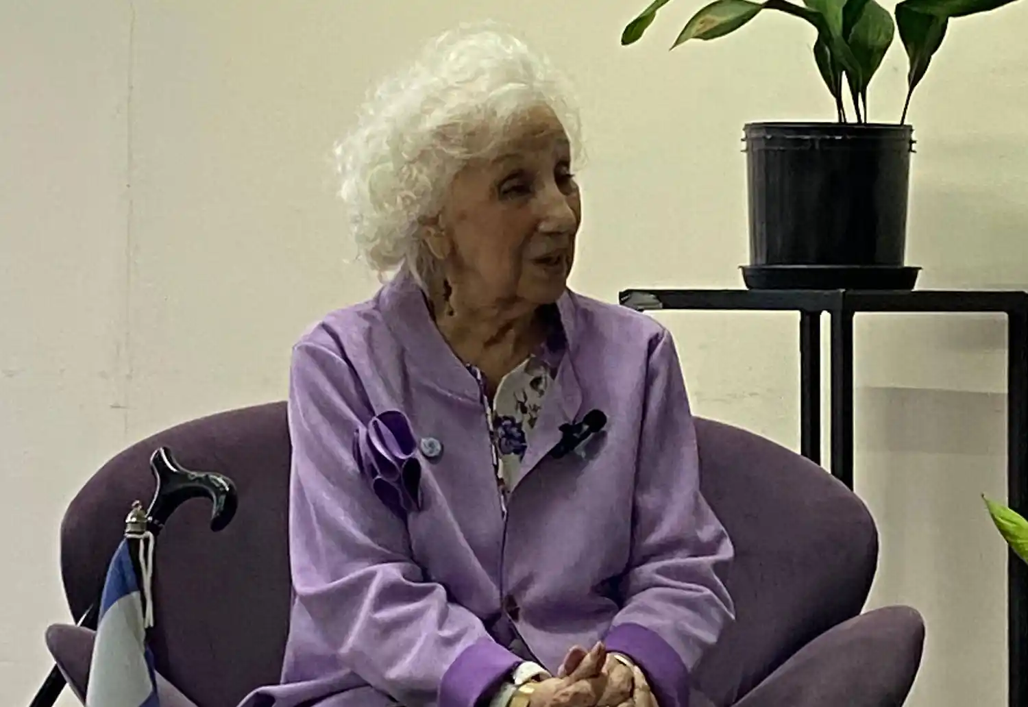 Estela de Carlotto en su última visita a Tandil