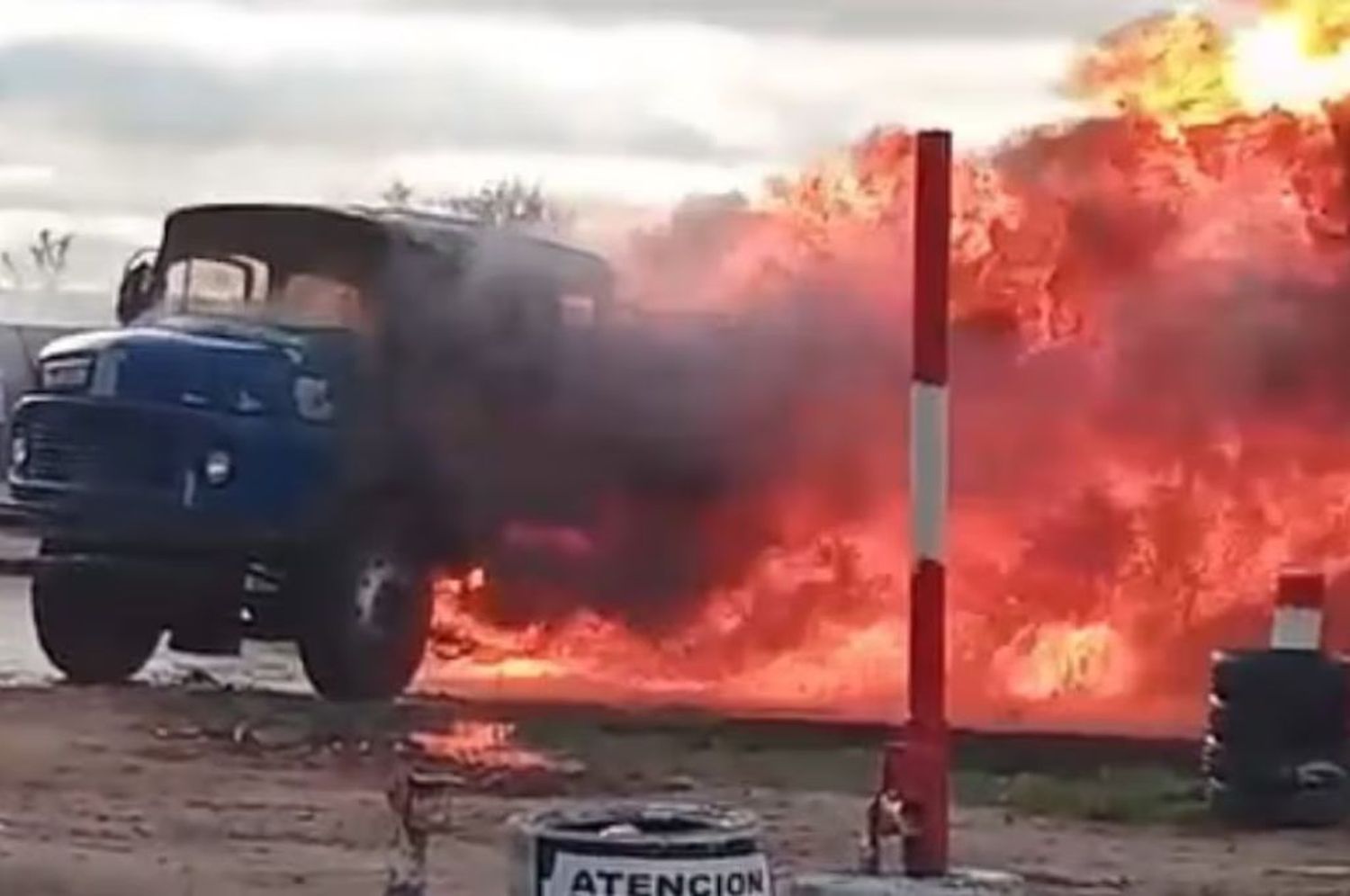 Incendio de un camión