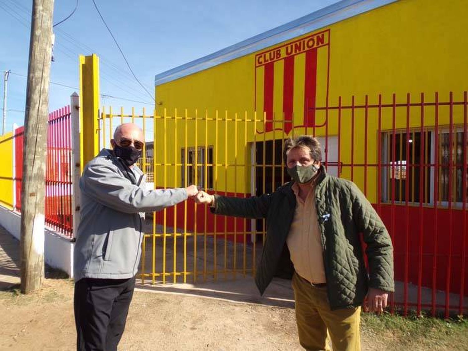 El Pesidente de la Liga de Fútbol visitó el Club Unión de Villa Jardín