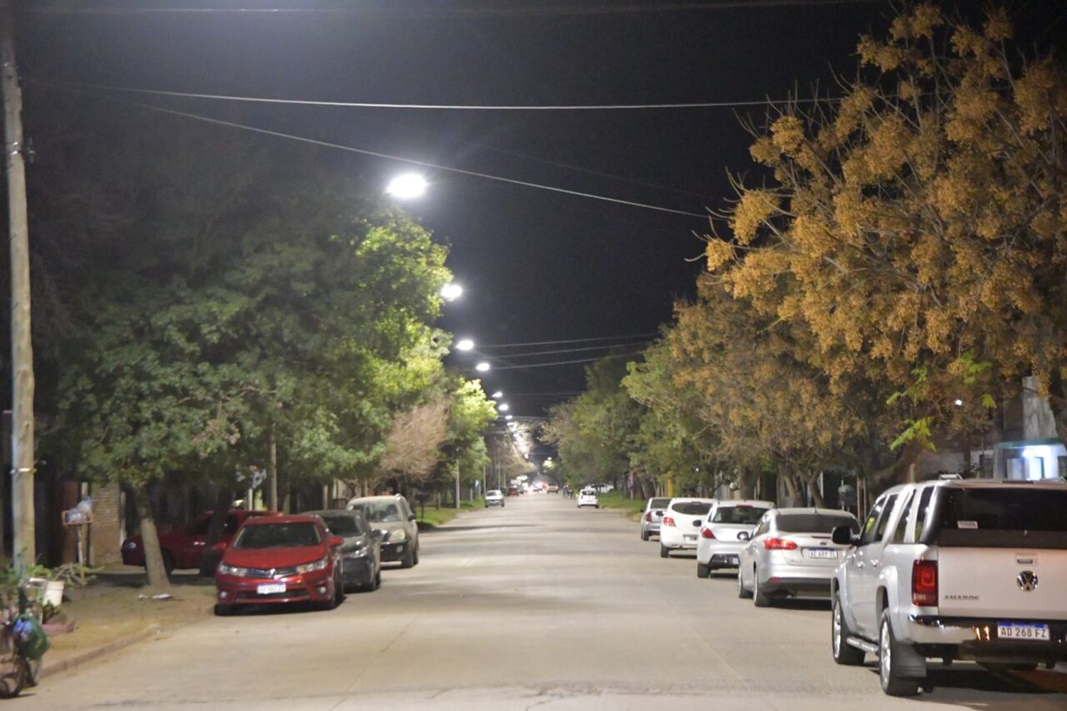 Inauguraron luces led en Avenida Presidente Perón y Plaza Estrada