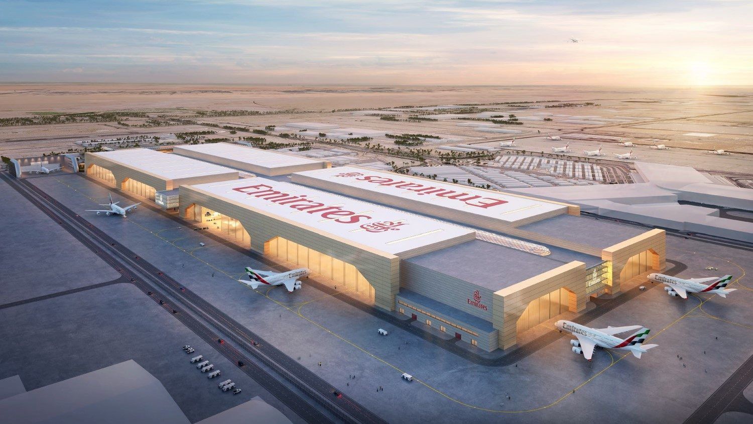 Emirates construirá uno de los centros de mantenimiento más grandes del mundo en Dubai World Central