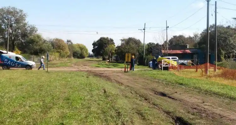 Comenzó la obra de gas en Pueblo Doyle