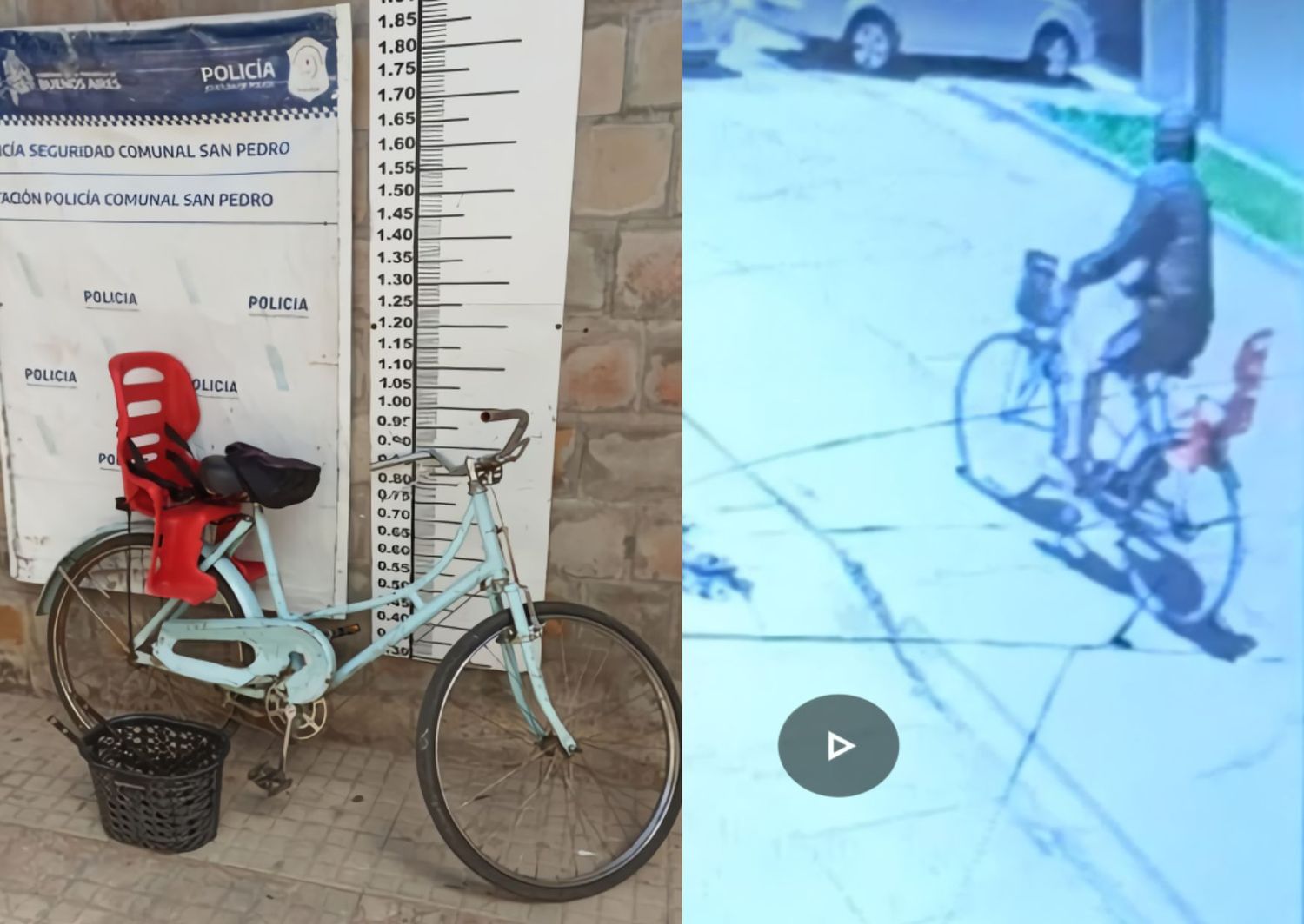 La bicicleta fue robada afuera de un comercio, en Casella y Bottaro.