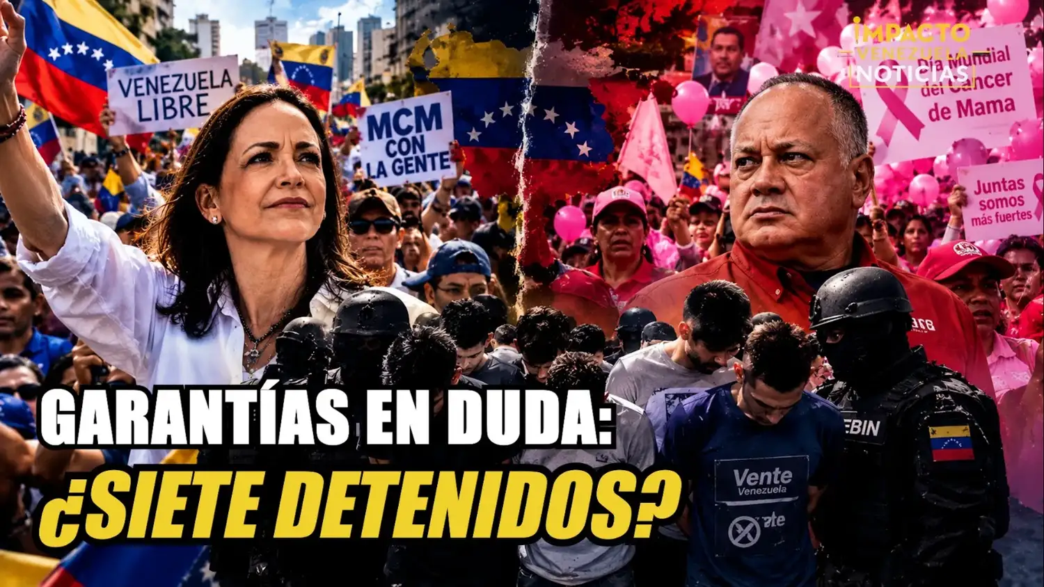 DOS MOVILIZACIONES, ¿SIETE DETENIDOS?: La disputa por el futuro de Venezuela se mide en la calle