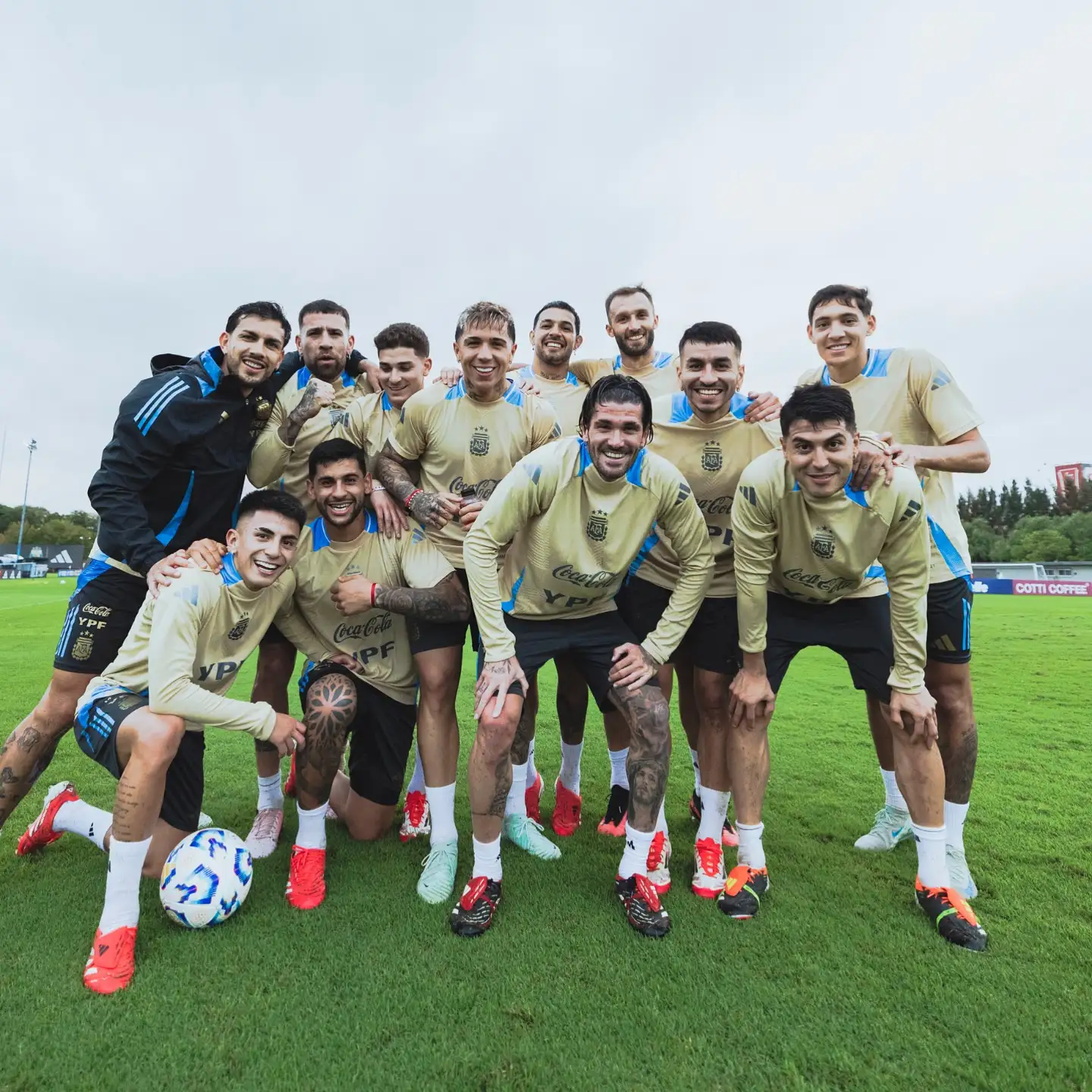 FOTO AFA Parte del grupo del seleccionado argentino.