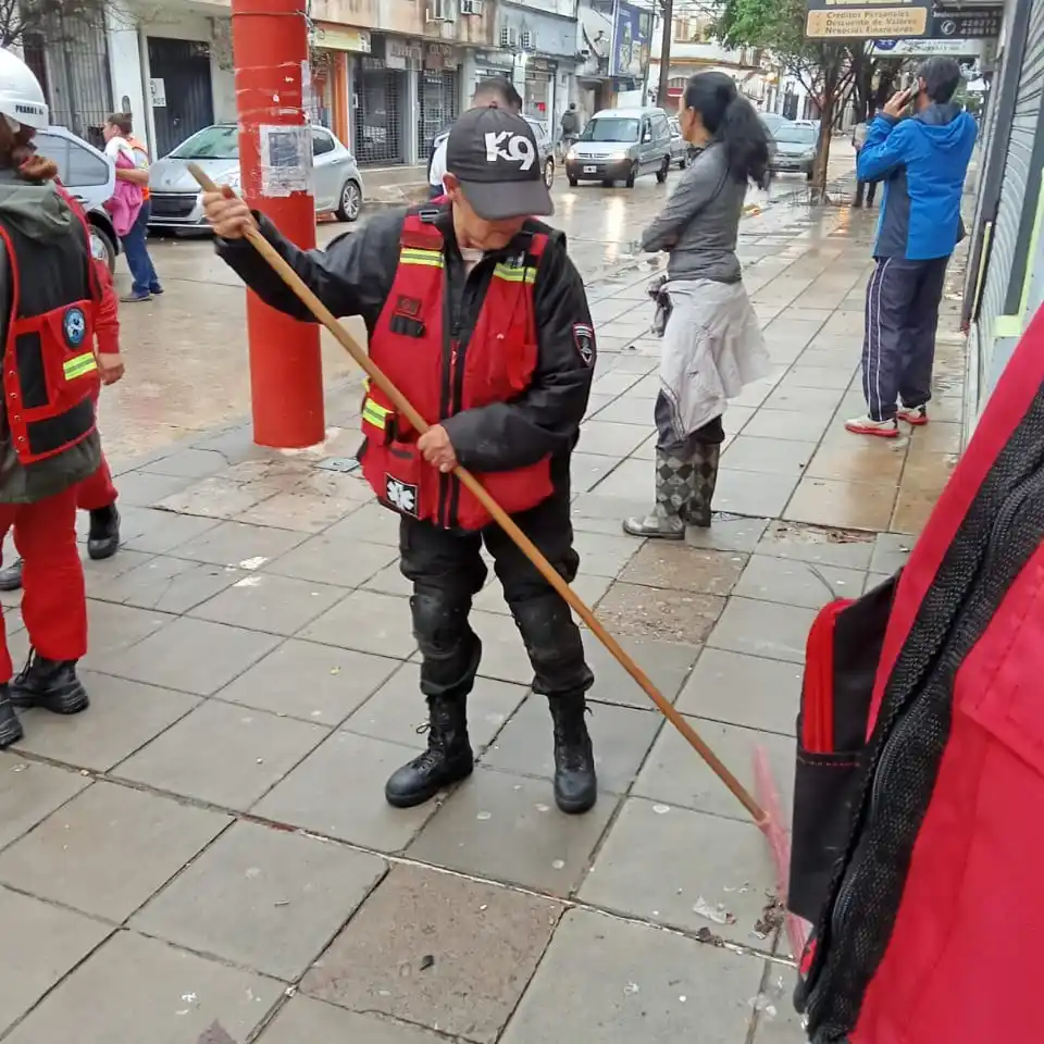 La Asociación K9 Gualeguay prestó asistencia en Zárate durante el temporal