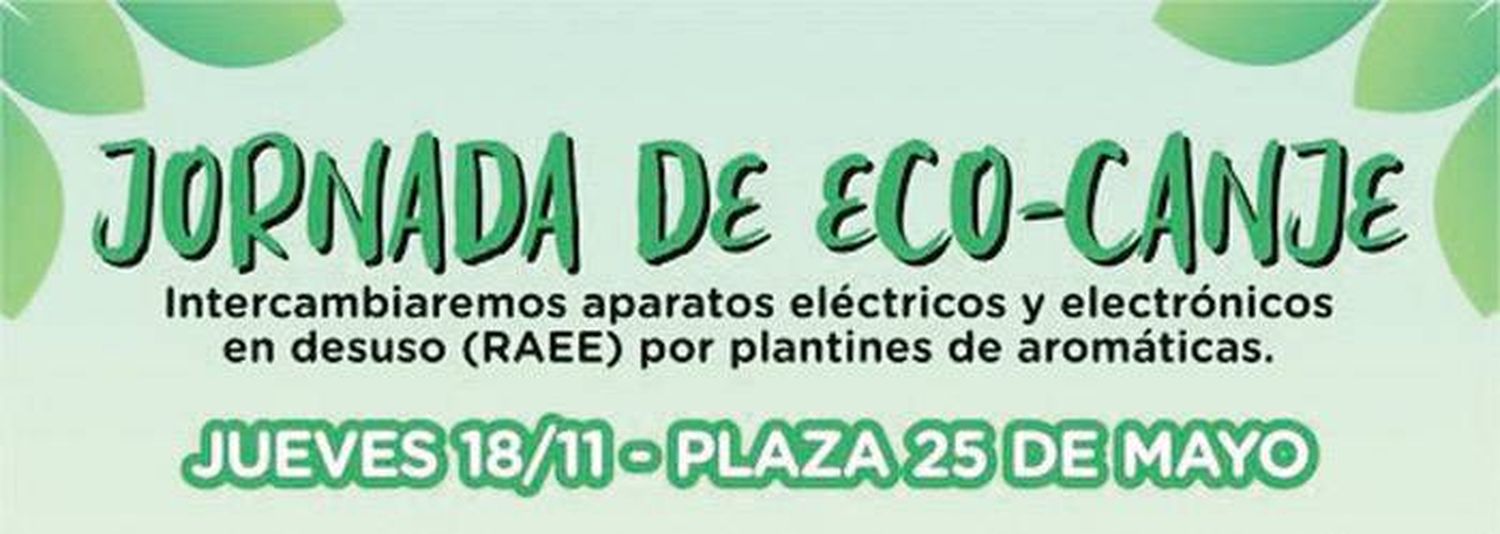 ECO canje en plaza 25 de Mayo