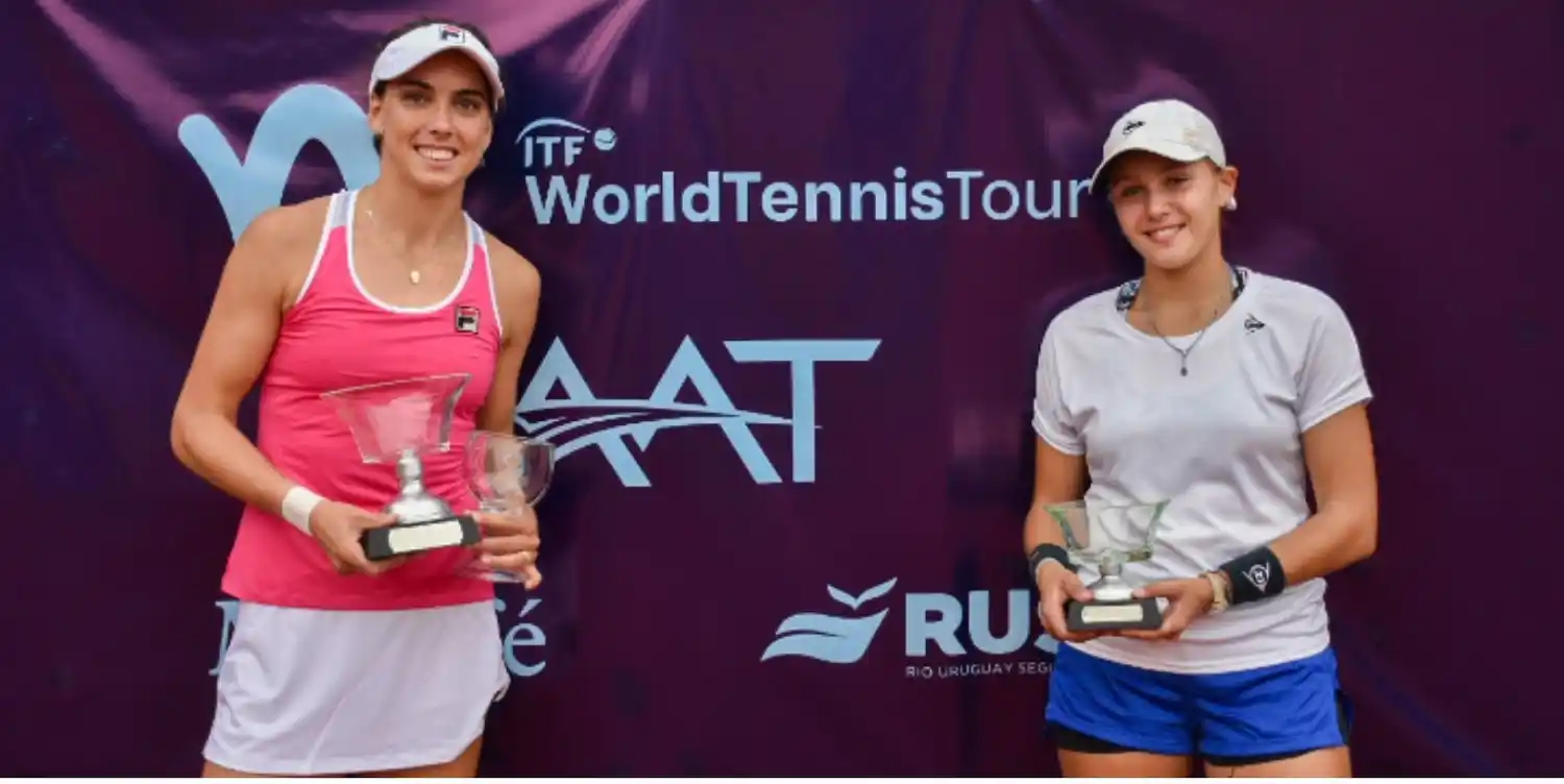 Larraya Guidi junto a Guillermina Naya, la campeona en Rosario.