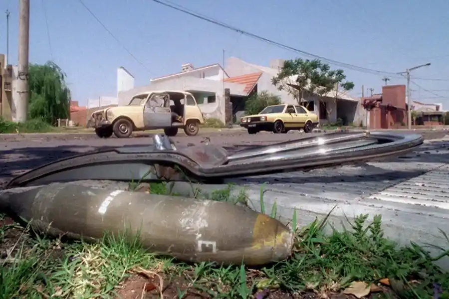 Imagen de la ciudad de Rio Tercero luego de la explosión. </p><p>Foto: Agencia Noticias Argentinas/Archivo