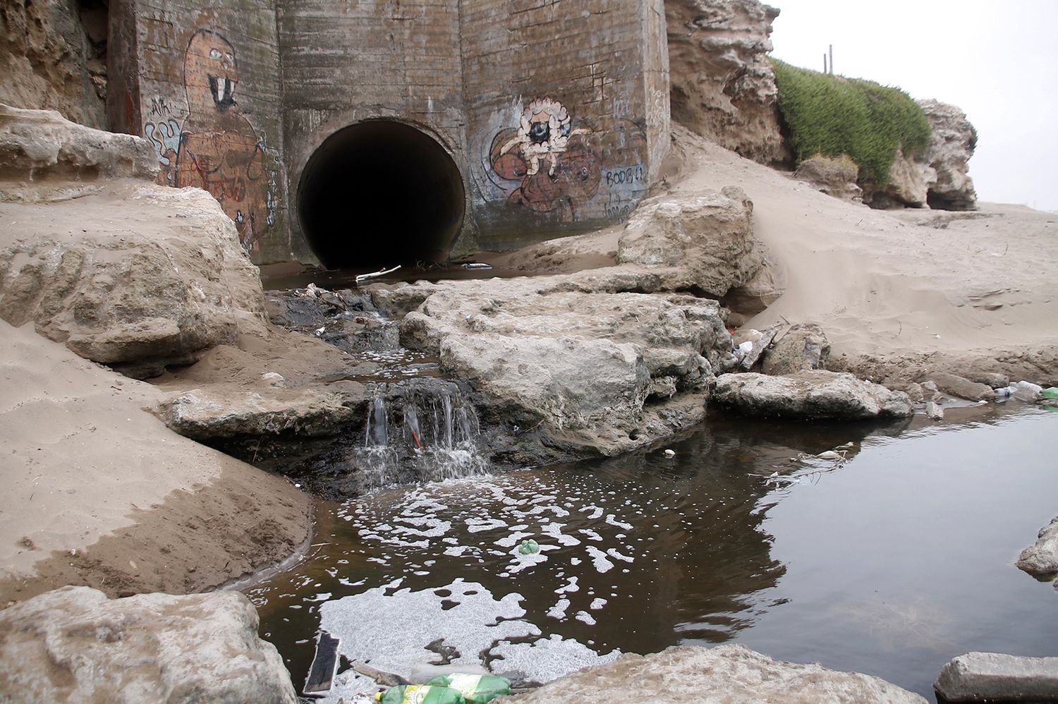 Sector de “El caño”. Donde se ubica la salida del pluvial