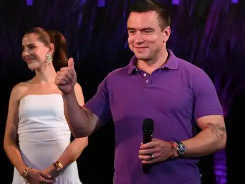 El presidente de Ecuador, Daniel Noboa, fue reelecto.