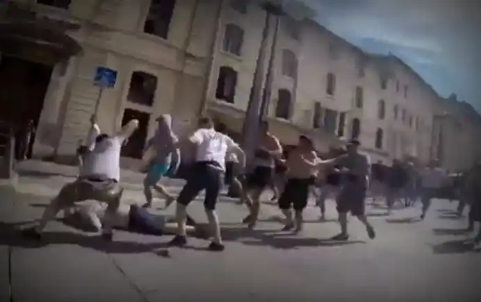 Eurocopa: Un ruso grabó la pelea con los hooligans con una GoPro