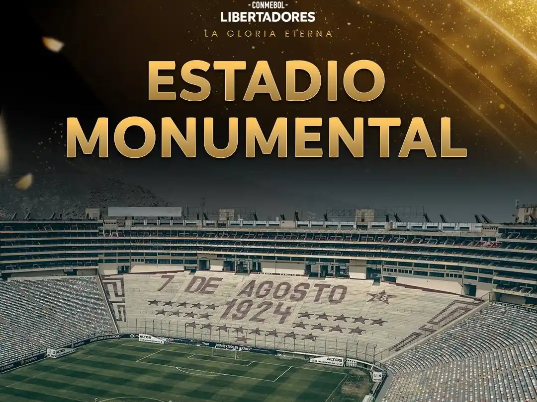 La final de la Libertadores 2025 se jugará en el Monumental de Lima.Foto-:X de Conmebol