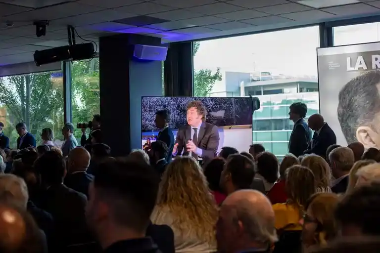 Javier Milei presentó su nuevo libro en España