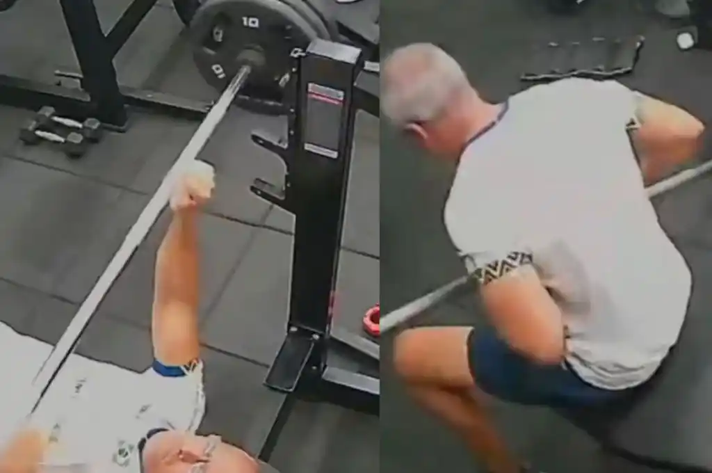 Hombre muerto en un gimnasio