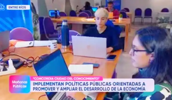 La televisión pública destacó las fuentes de trabajo que Concordia genera en el ámbito de la economía del conocimiento