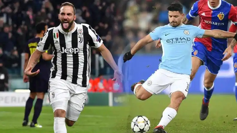 El Pipa y el Kun, encendidos en la Champions League