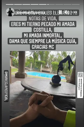 Figueroa le compuso un tema a Marie Claire Harp. Foto Instagram