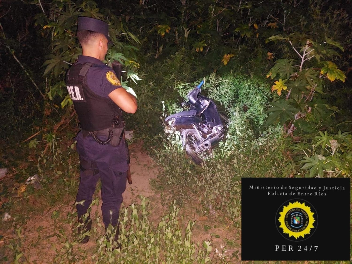 Apresaron a un menor de edad por el robo de una motocicleta