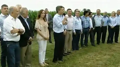 Desde Pergamino, Macri anunció "retención cero a exportaciones regionales" 