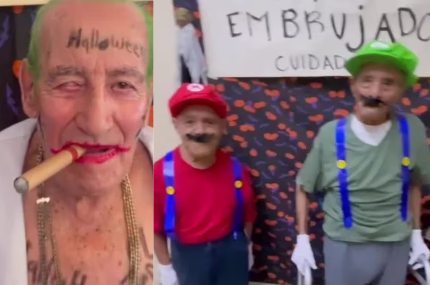 Los residentes se transformaron en una variedad de personajes, desde los icónicos Mario y Luigi hasta El Guasón.