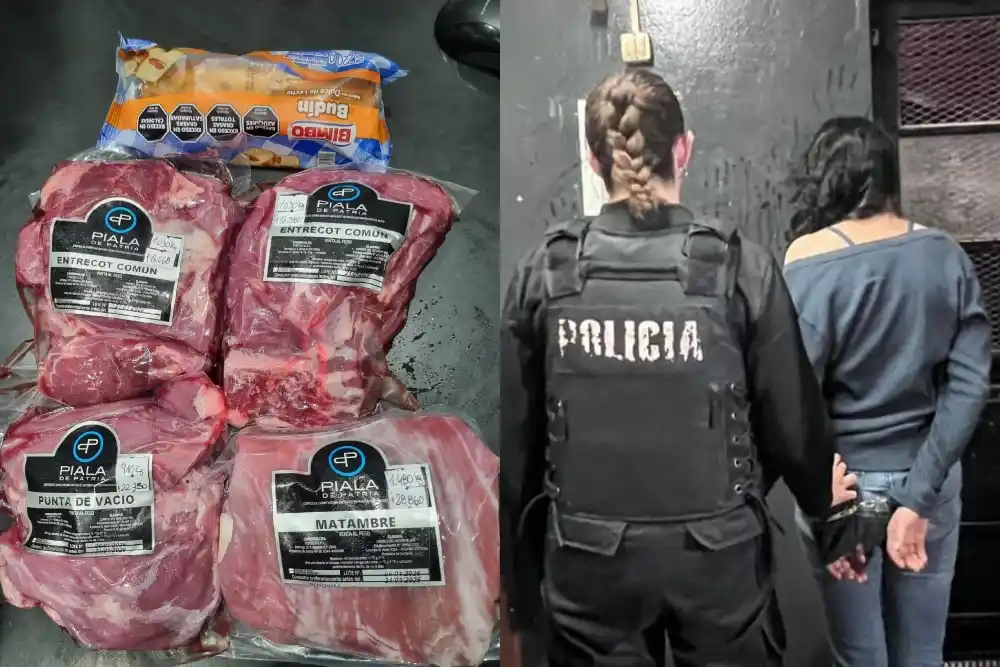 Trató de robar cortes de carne de un almacén, la descubrieron y fue detenida en el microcentro