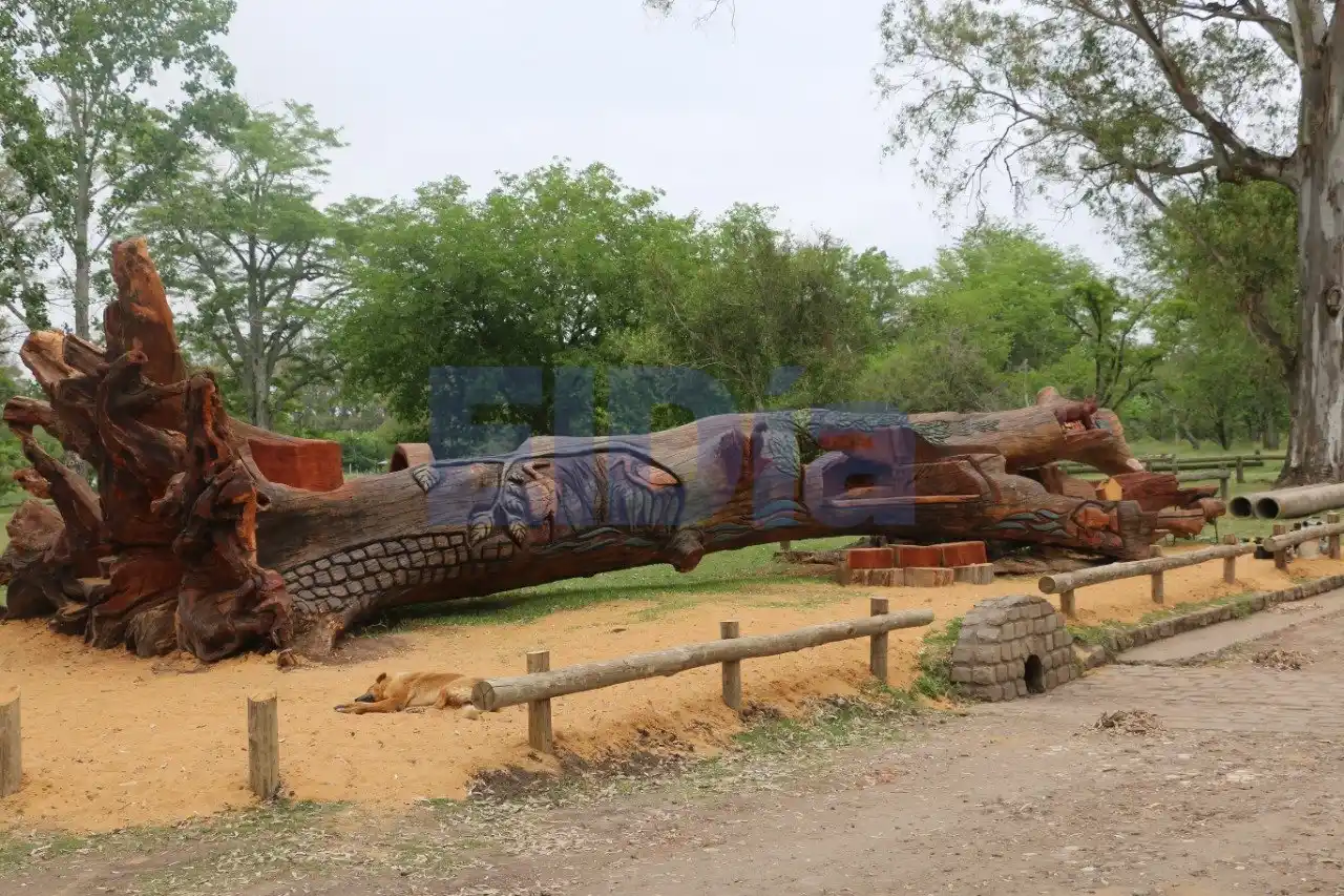 Presentaron una nueva obra artística frente a la laguna del Parque Unzué