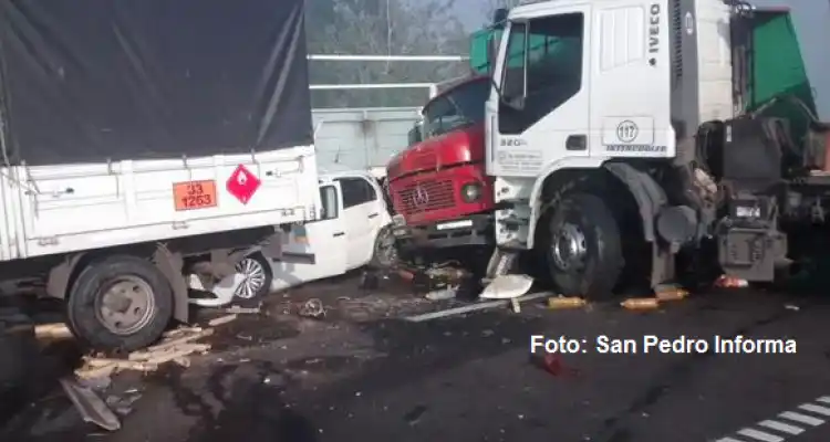 Choque múltiple en ruta 9: El comunicado oficial de Vialidad