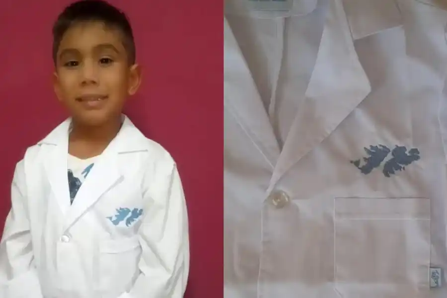 Pidió bordar las Islas Malvinas en su guardapolvo para homenajear a su abuelo excombatiente: “Es su héroe”